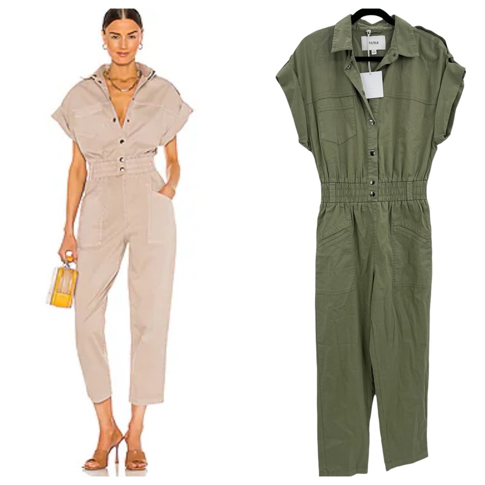 PISTOLA Women's Green Dani Lightweight Dolman Pull On Jumpsuit Size S NWT